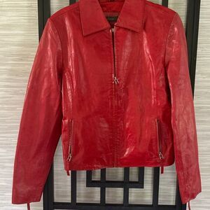 Harley Davidson Black leather Moto jacket. Medium